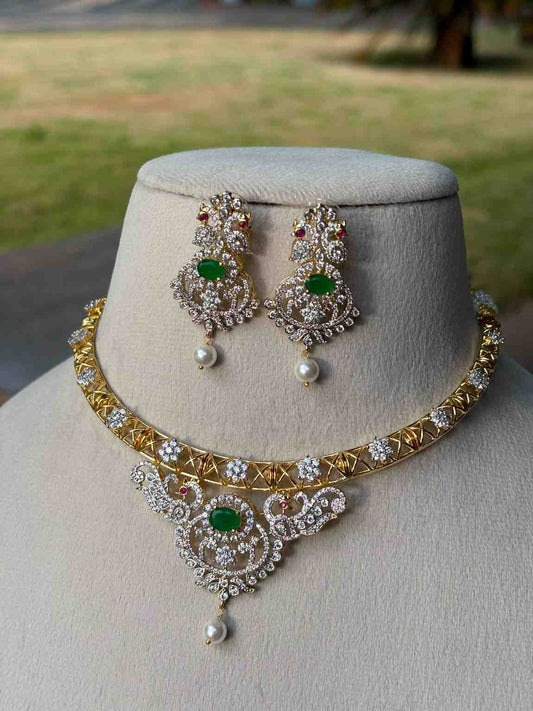 N0240 Rhodium Polish Hasli  Necklace