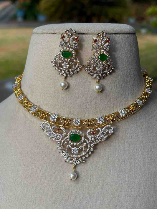 N0240 Rhodium Polish Hasli  Necklace