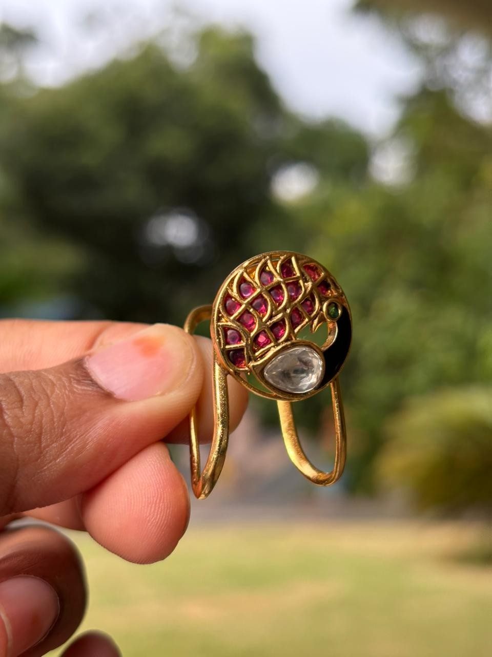 R0003 Jadau Stone Vangi Ring