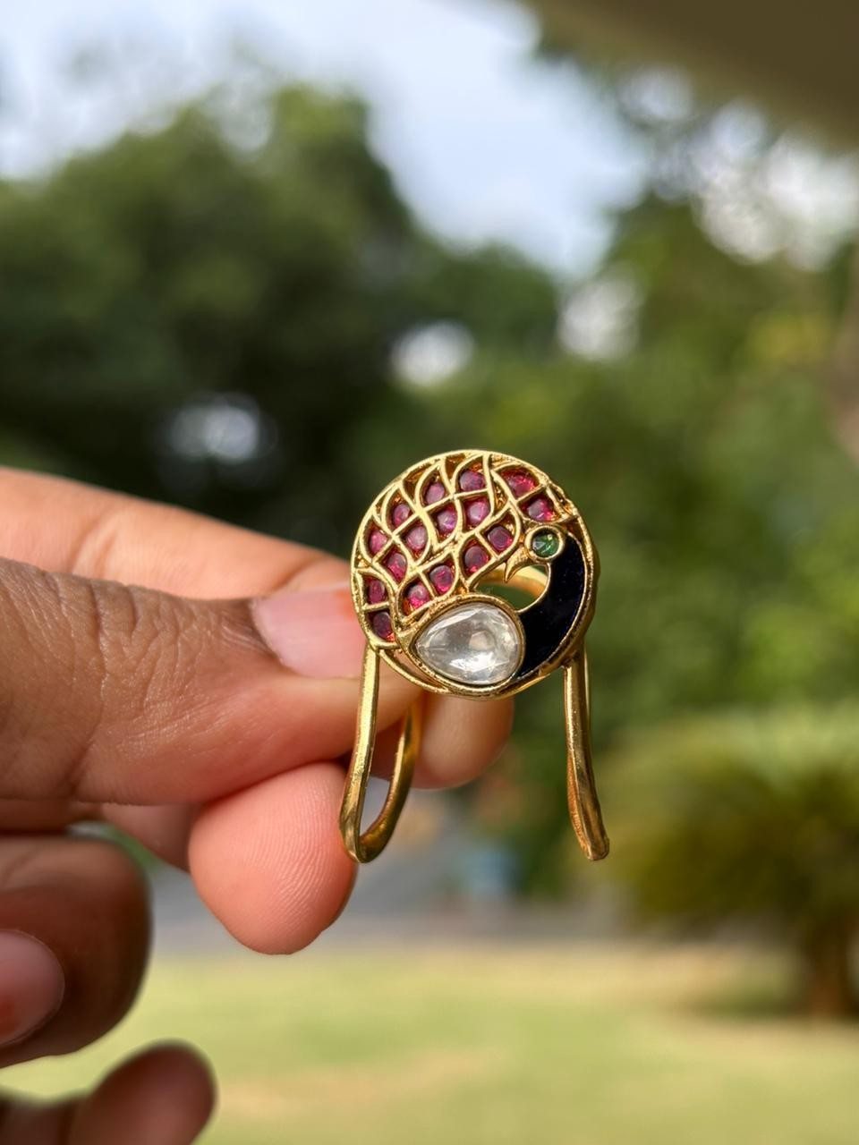 R0003 Jadau Stone Vangi Ring