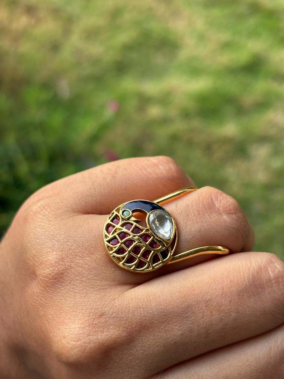 R0003 Jadau Stone Vangi Ring