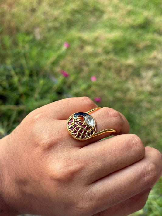 R0003 Jadau Stone Vangi Ring