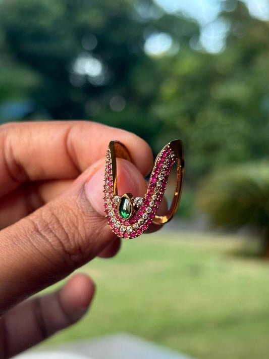 R0005 Red Stone Vangi Ring