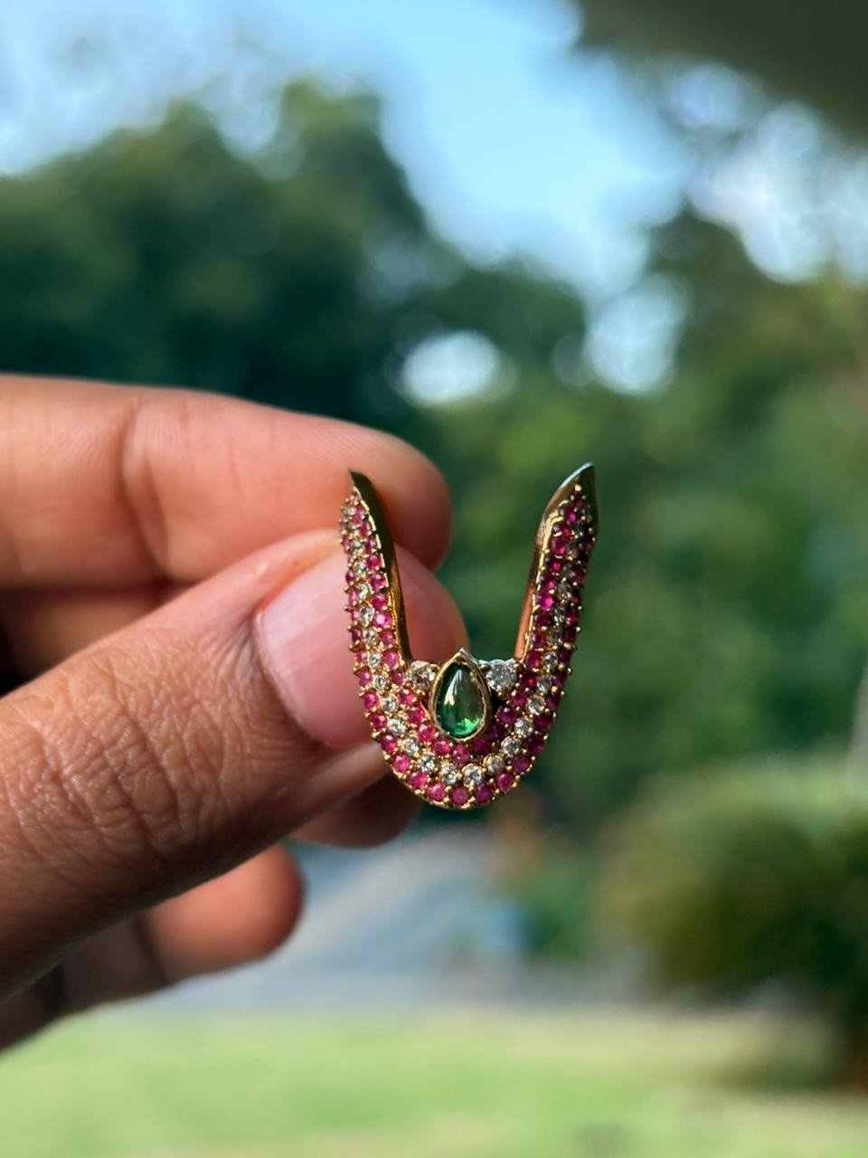R0005 Red Stone Vangi Ring