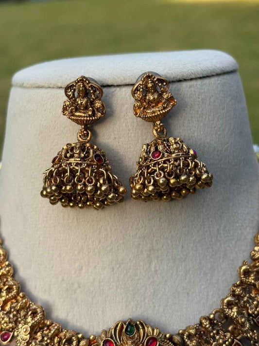 N0279 Matte finish Lakshmi Necklace