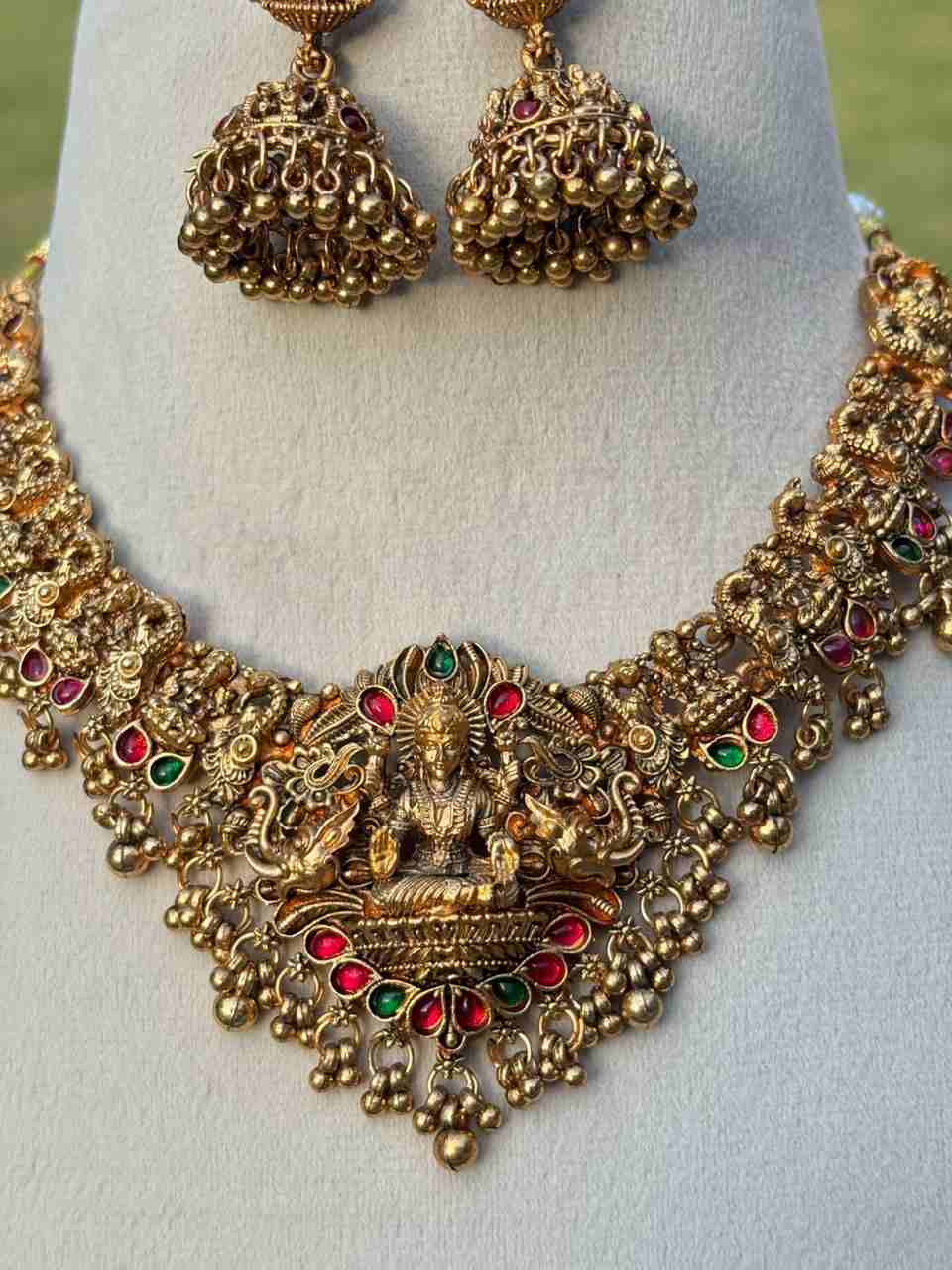 N0279 Matte finish Lakshmi Necklace