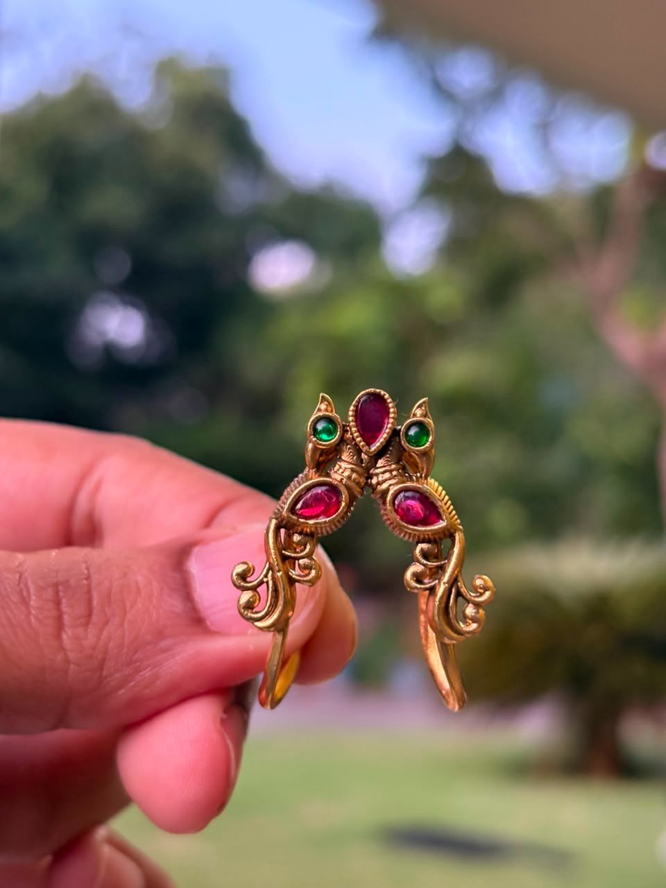 R0007 Peacock Vangi Ring