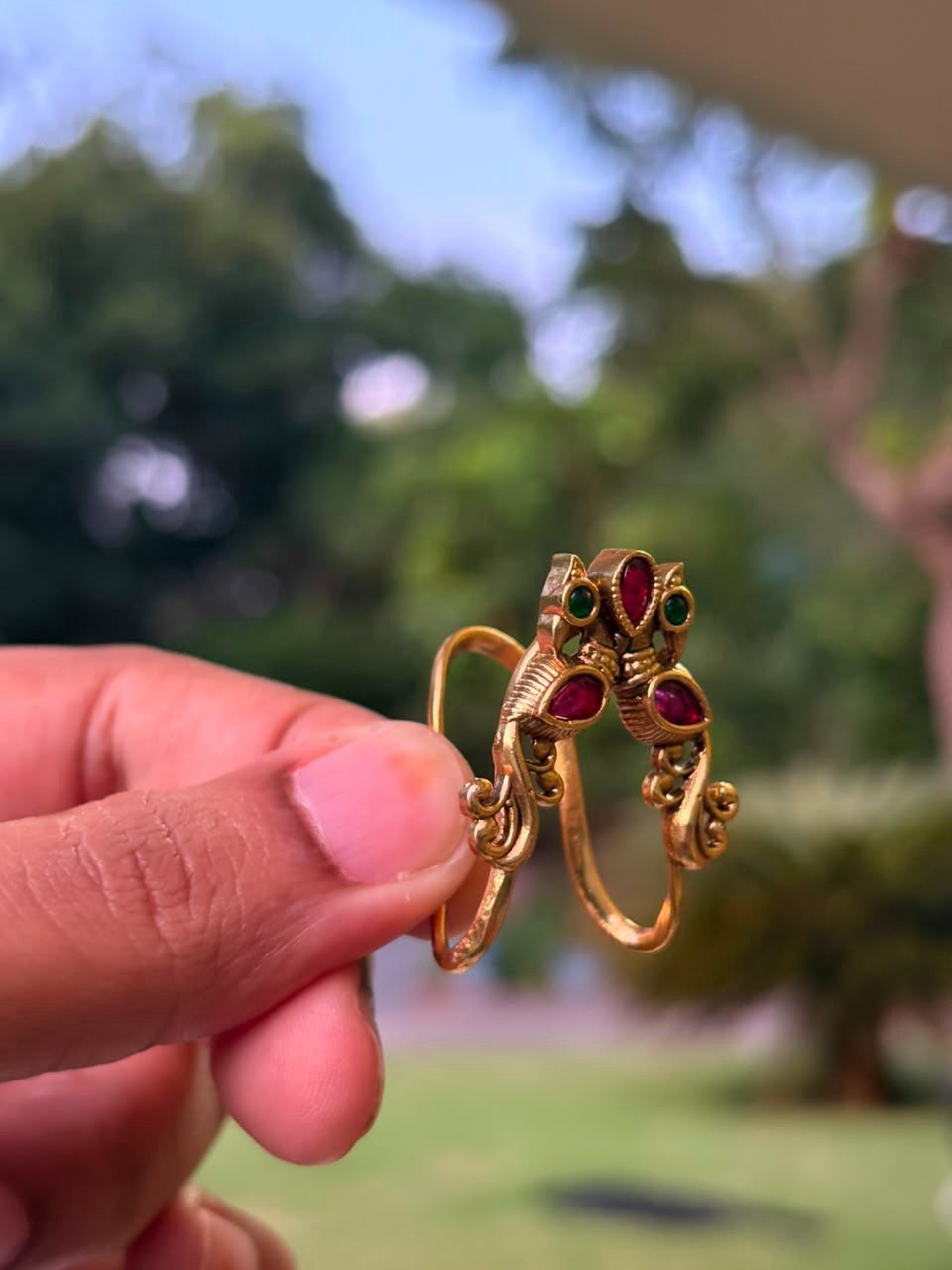 R0007 Peacock Vangi Ring