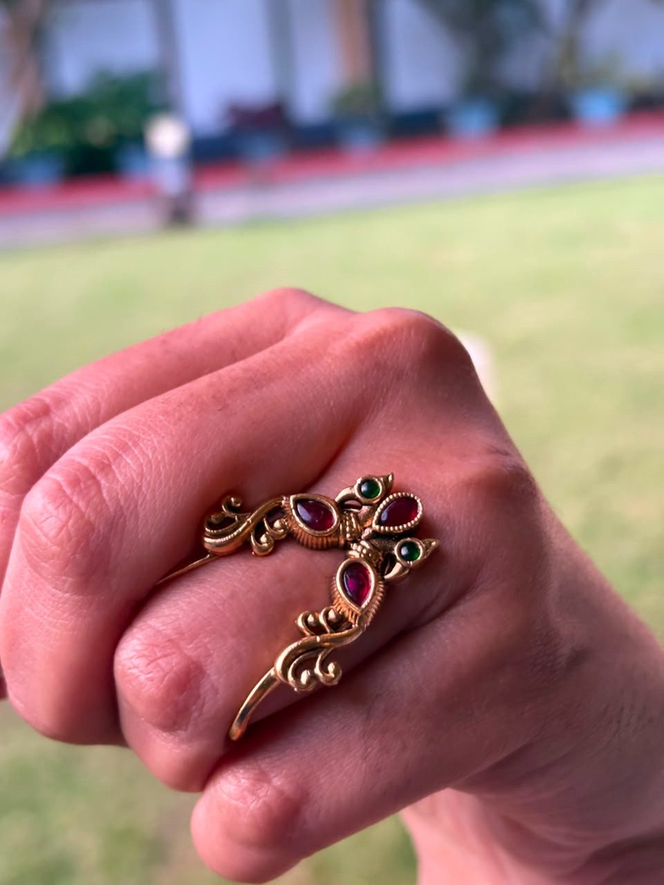 R0007 Peacock Vangi Ring
