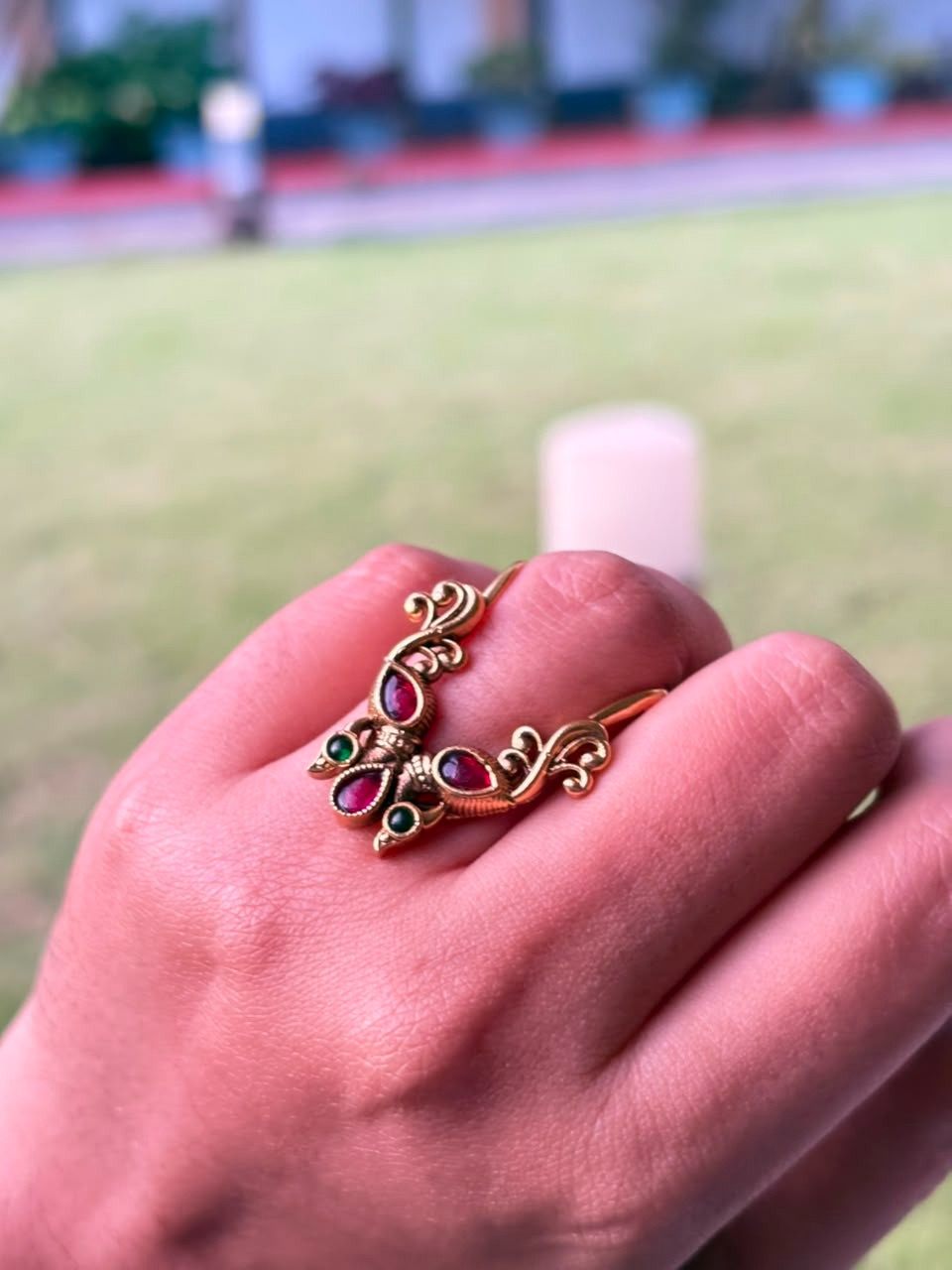 R0007 Peacock Vangi Ring