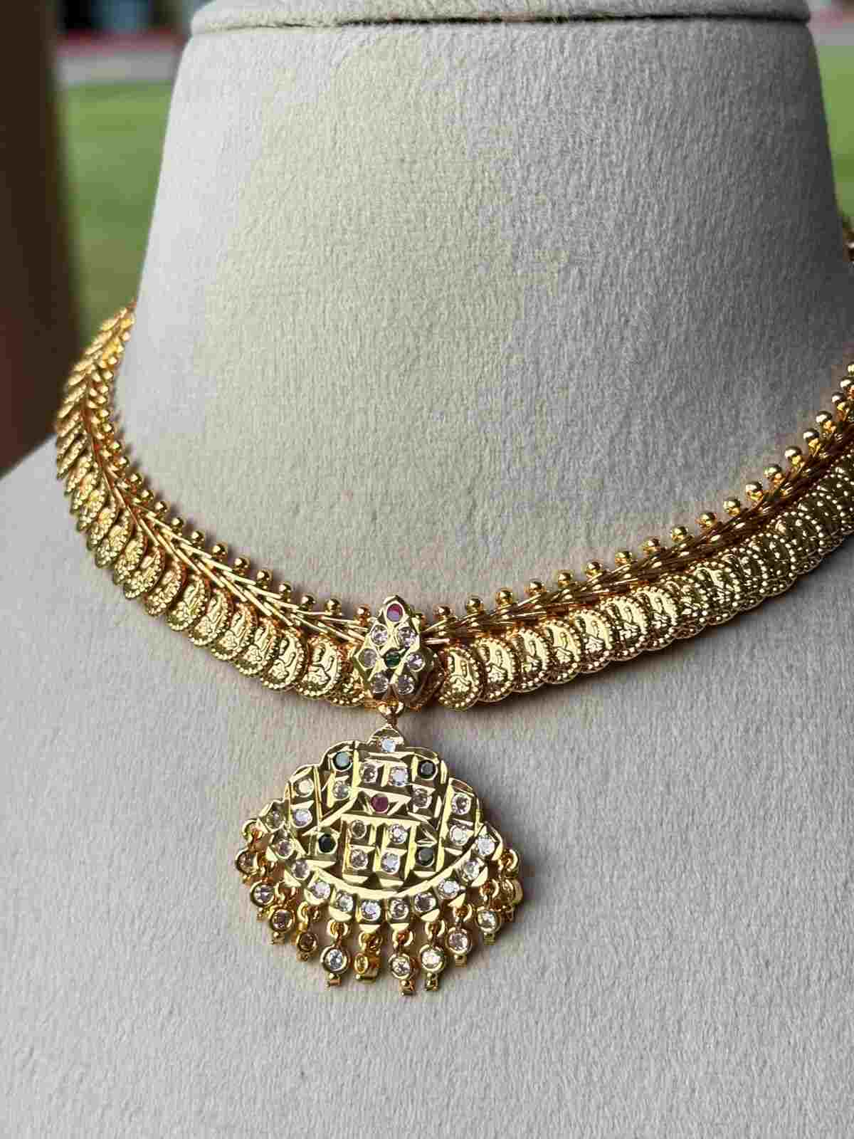 N0337 Attigai Coin Necklace