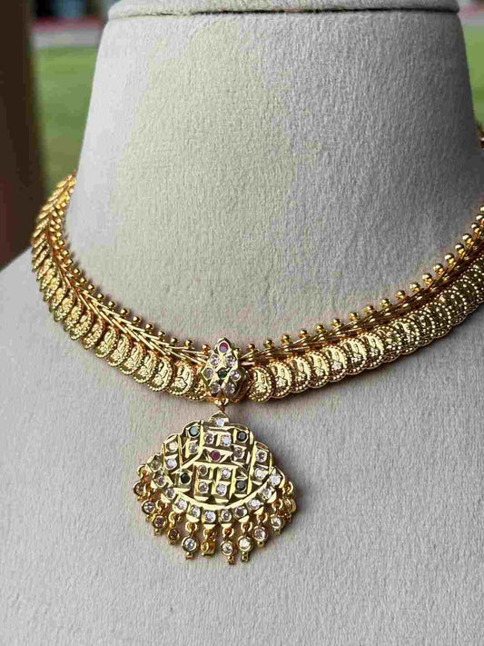 N0337 Attigai Coin Necklace