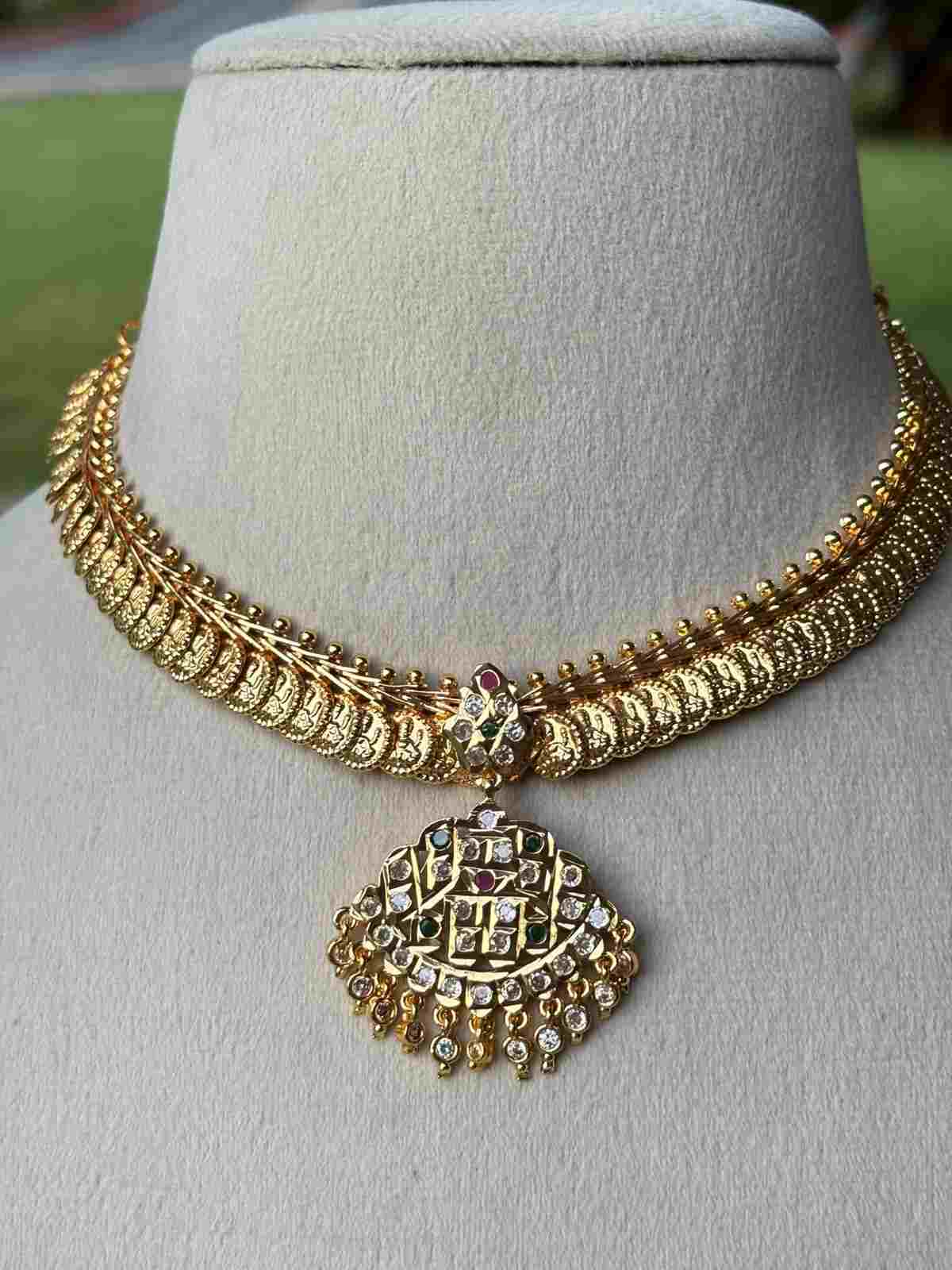 N0337 Attigai Coin Necklace