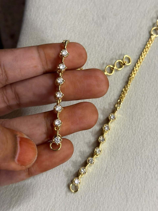 EC025 Premium Stone Straight Ear chain