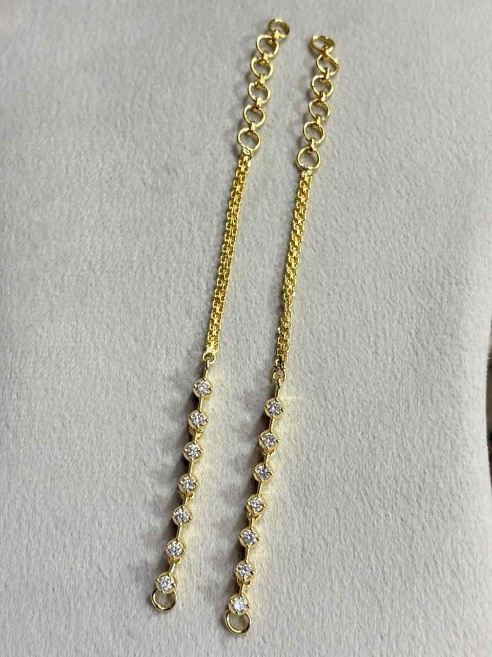EC025 Premium Stone Straight Ear chain
