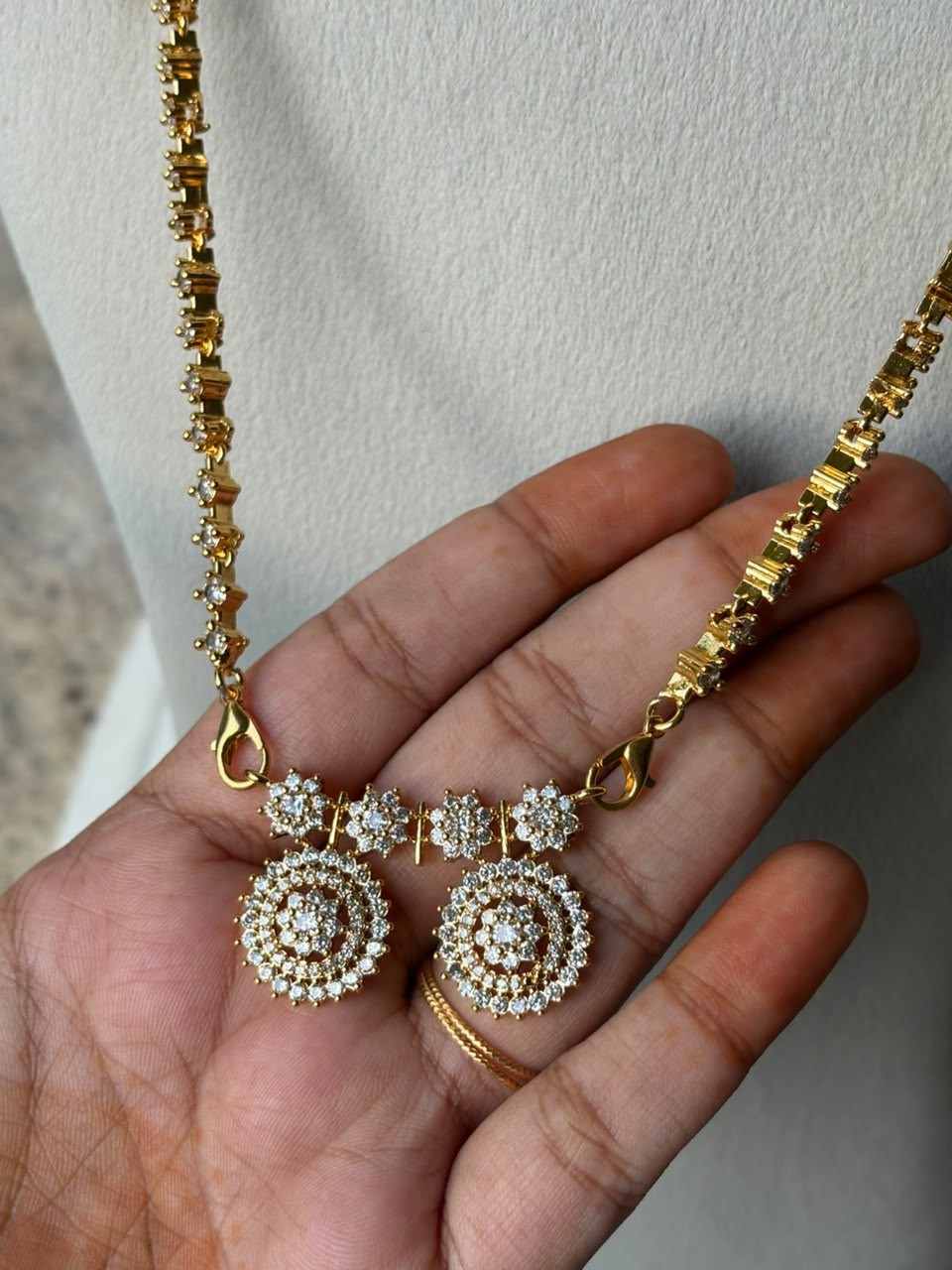 H0103 Diamond Thali Chain 29.5 inches