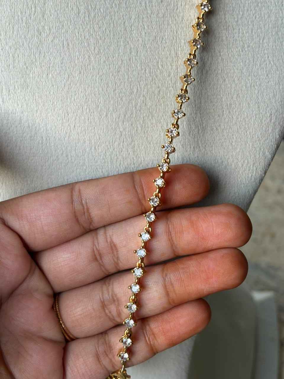 H0103 Diamond Thali Chain 29.5 inches