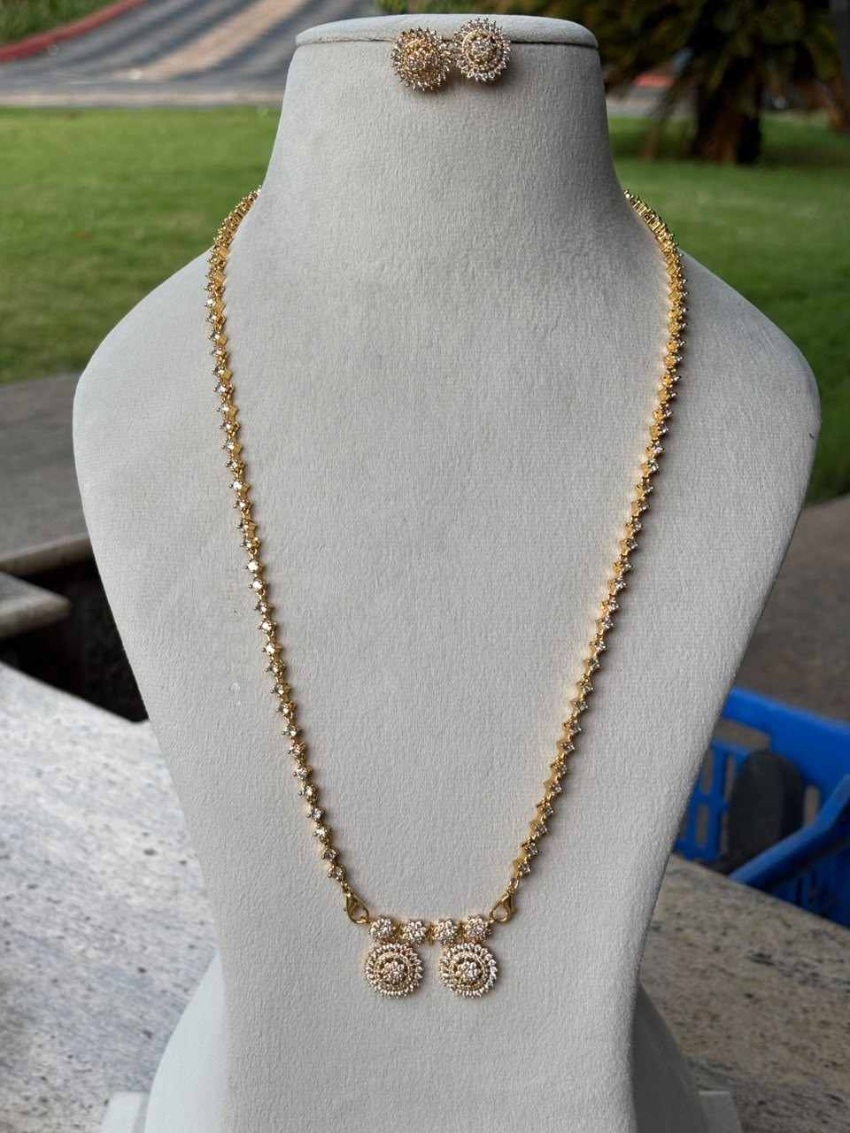 H0103 Diamond Thali Chain 29.5 inches