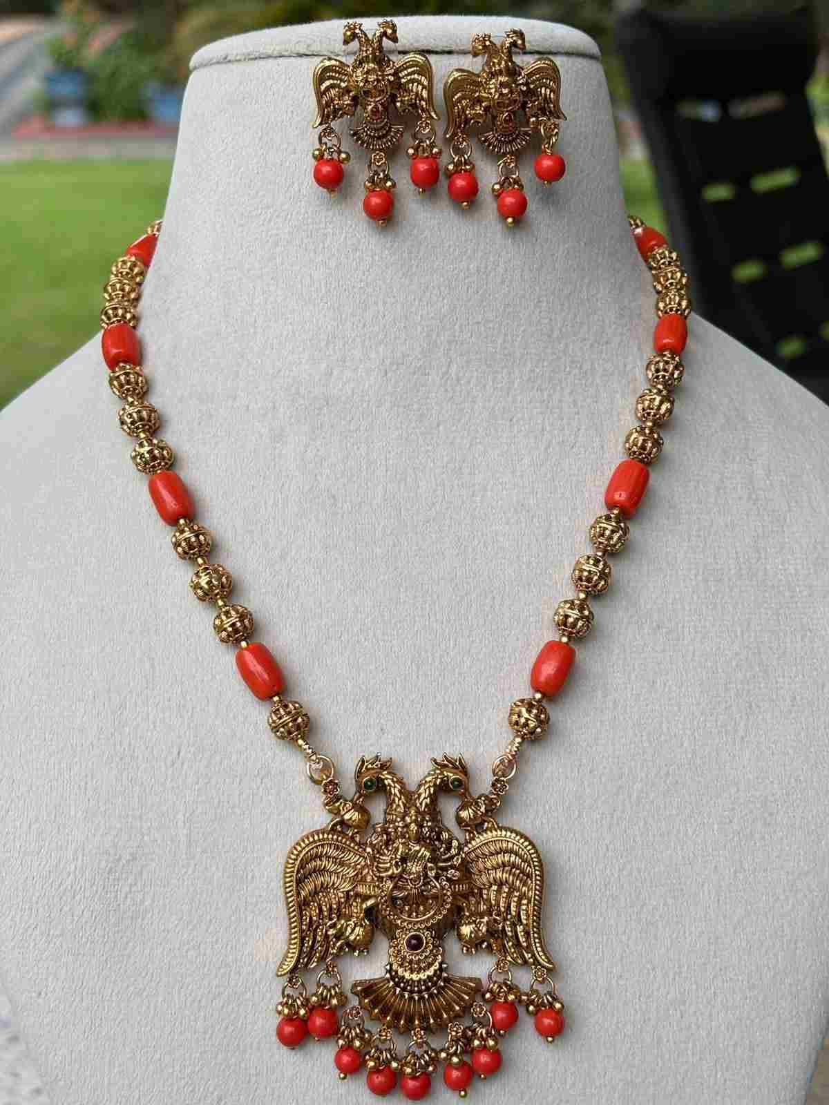 H0105 Gandabherunda Coral Mid Length Haram