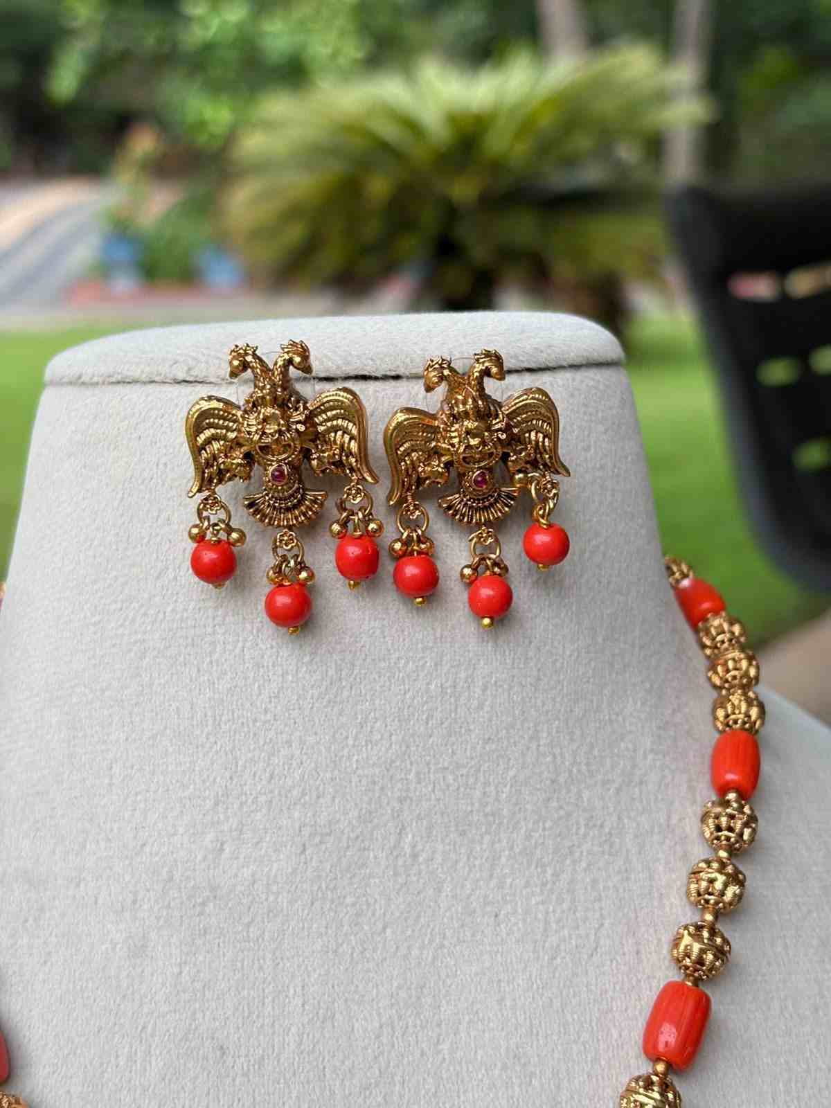 H0105 Gandabherunda Coral Mid Length Haram