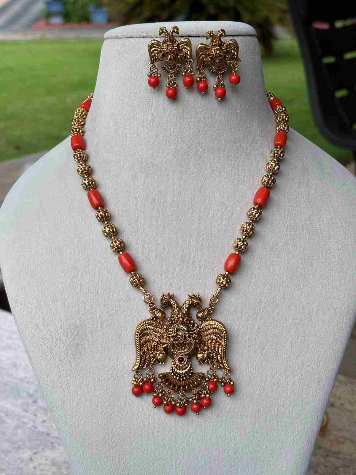H0105 Gandabherunda Coral Mid Length Haram