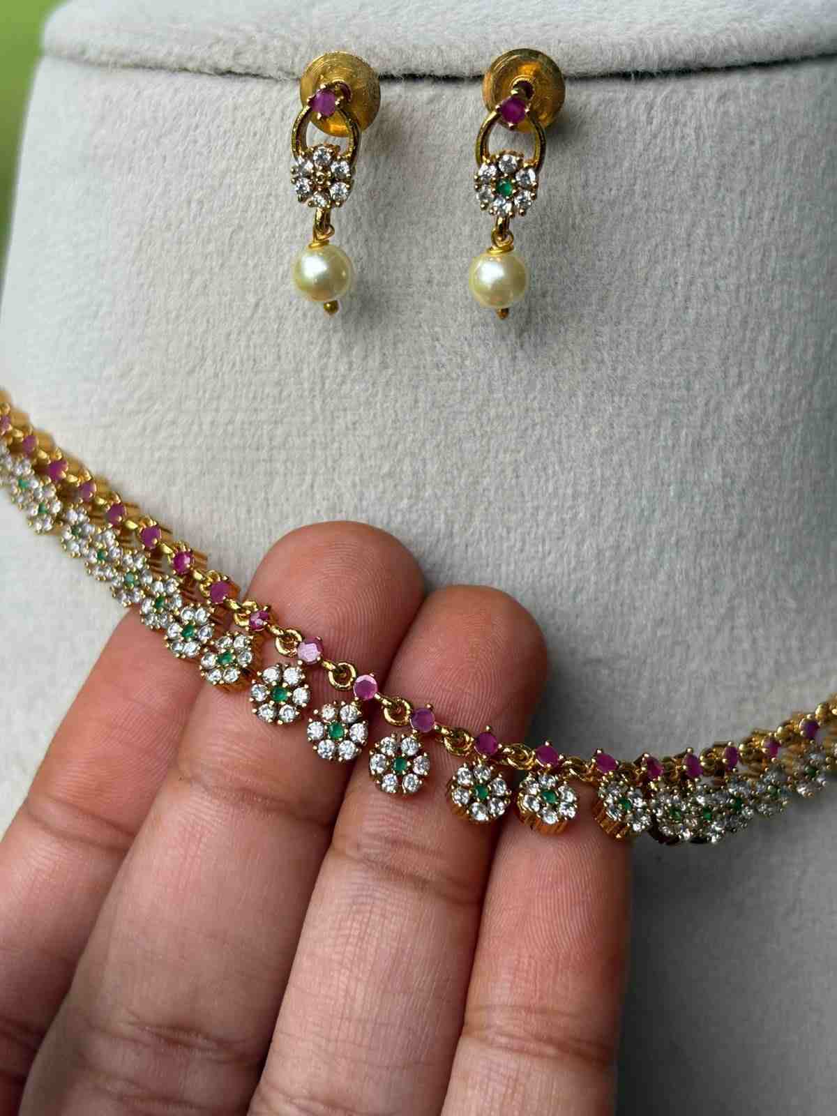 N0343 Minimal Stone Necklace
