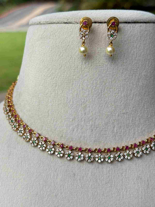 N0343 Minimal Stone Necklace