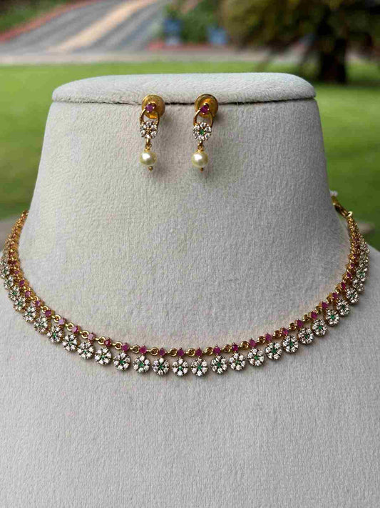 N0343 Minimal Stone Necklace