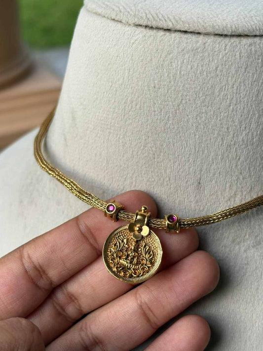 N0349 Single Coin necklace