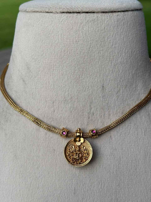 N0349 Single Coin necklace