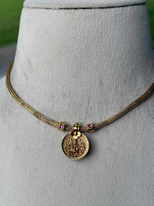 N0349 Single Coin necklace