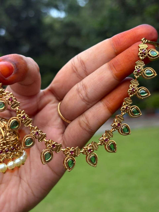 J0237 Lakshmi Jhumka With Attached Mattal