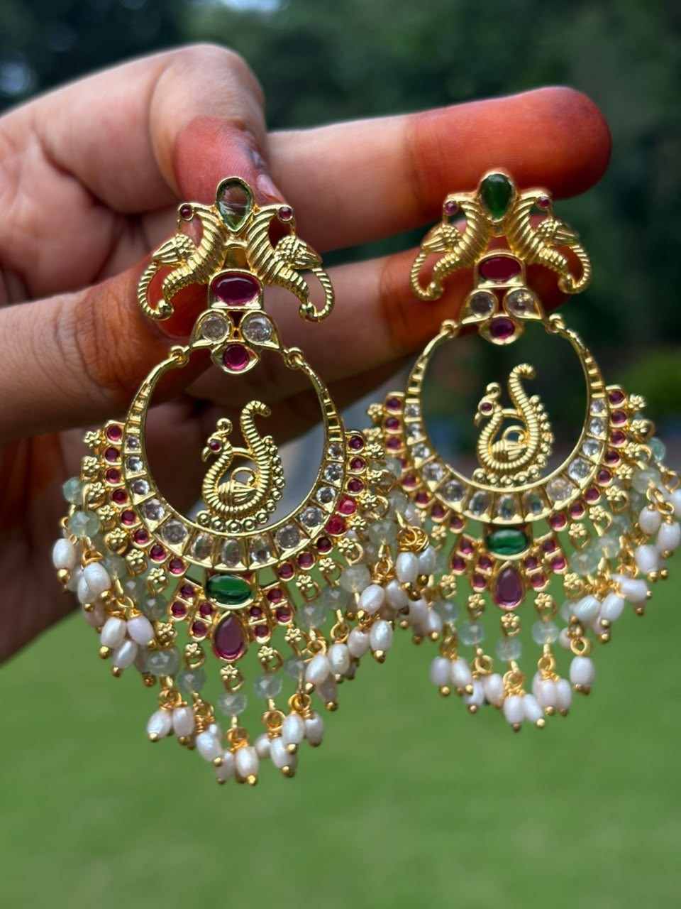 J0236 Chandbali  Earrings