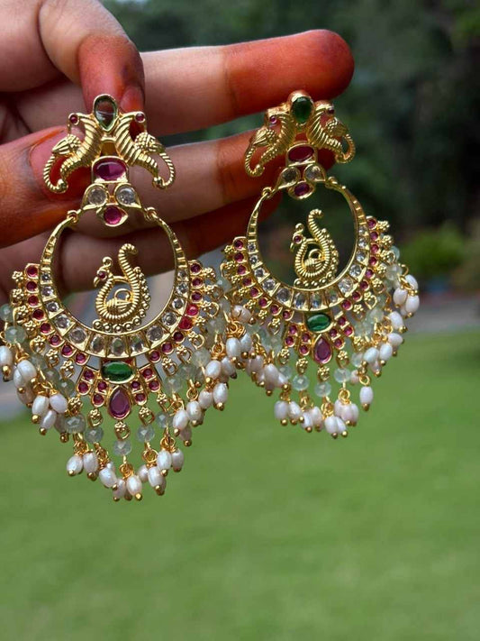 J0236 Chandbali  Earrings