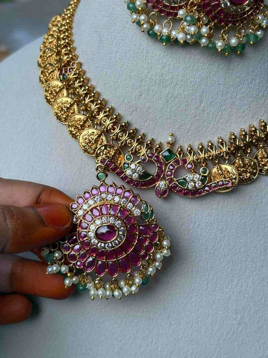 N0350 Coin 2 in 1 Necklace With Removable Pendent
