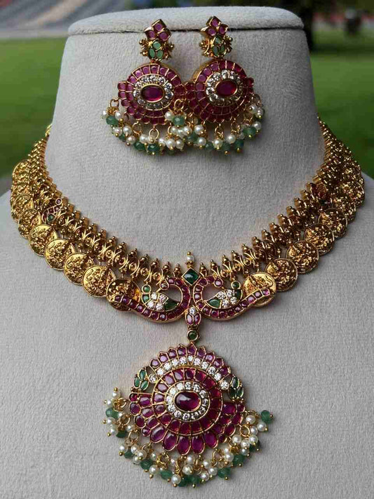 N0350 Coin 2 in 1 Necklace With Removable Pendent