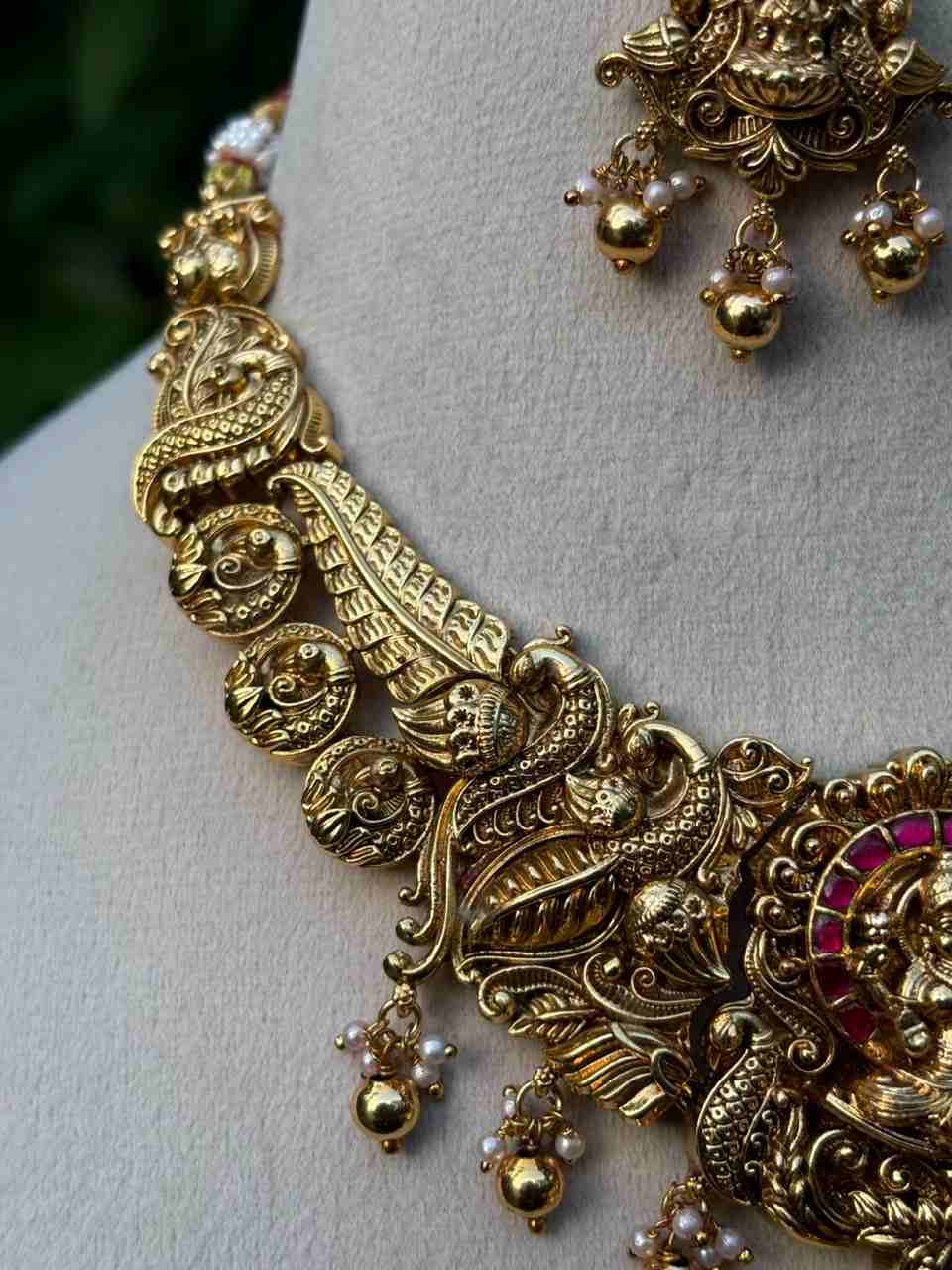 N0021 Jadau Kundan Lakshmi Necklace