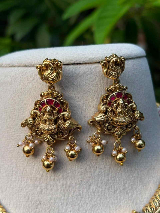 N0021 Jadau Kundan Lakshmi Necklace