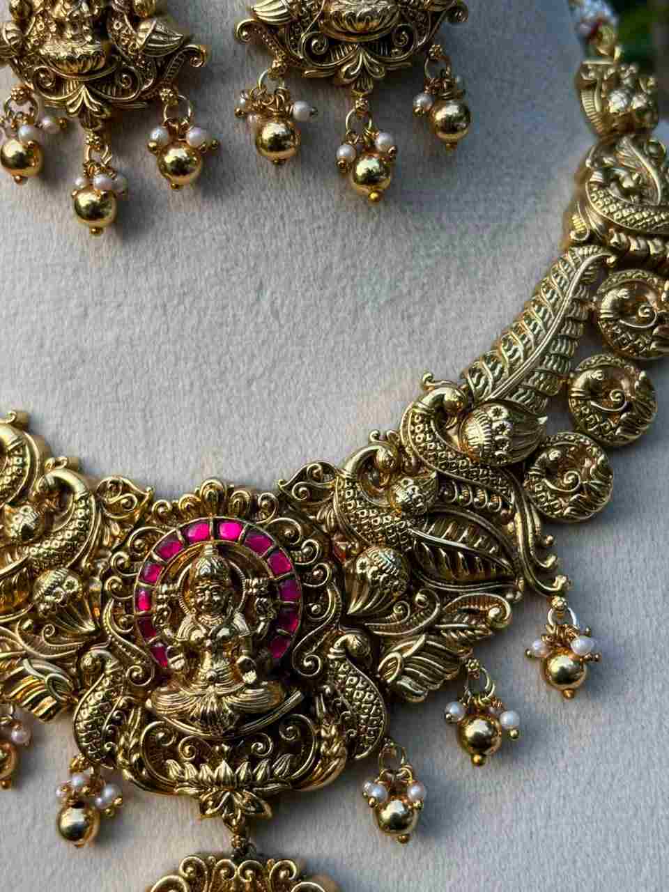 N0021 Jadau Kundan Lakshmi Necklace