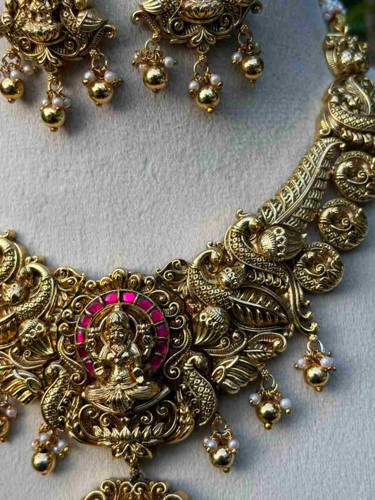 N0021 Jadau Kundan Lakshmi Necklace