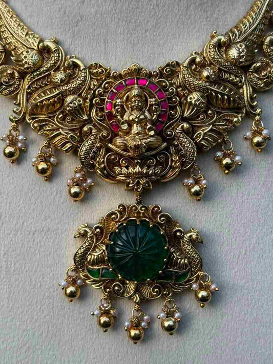N0021 Jadau Kundan Lakshmi Necklace