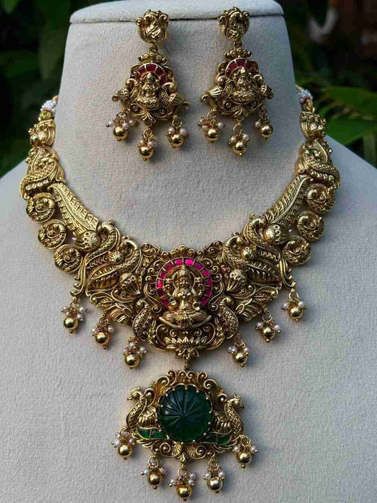 N0021 Jadau Kundan Lakshmi Necklace