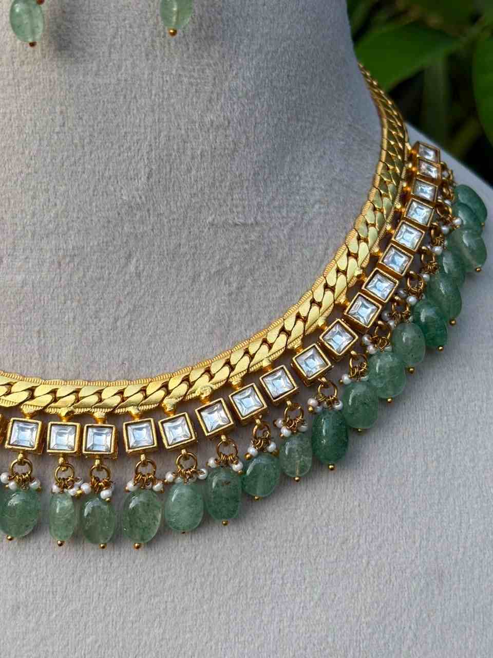 N0022 Premium jelabi Kundan Stone Necklace