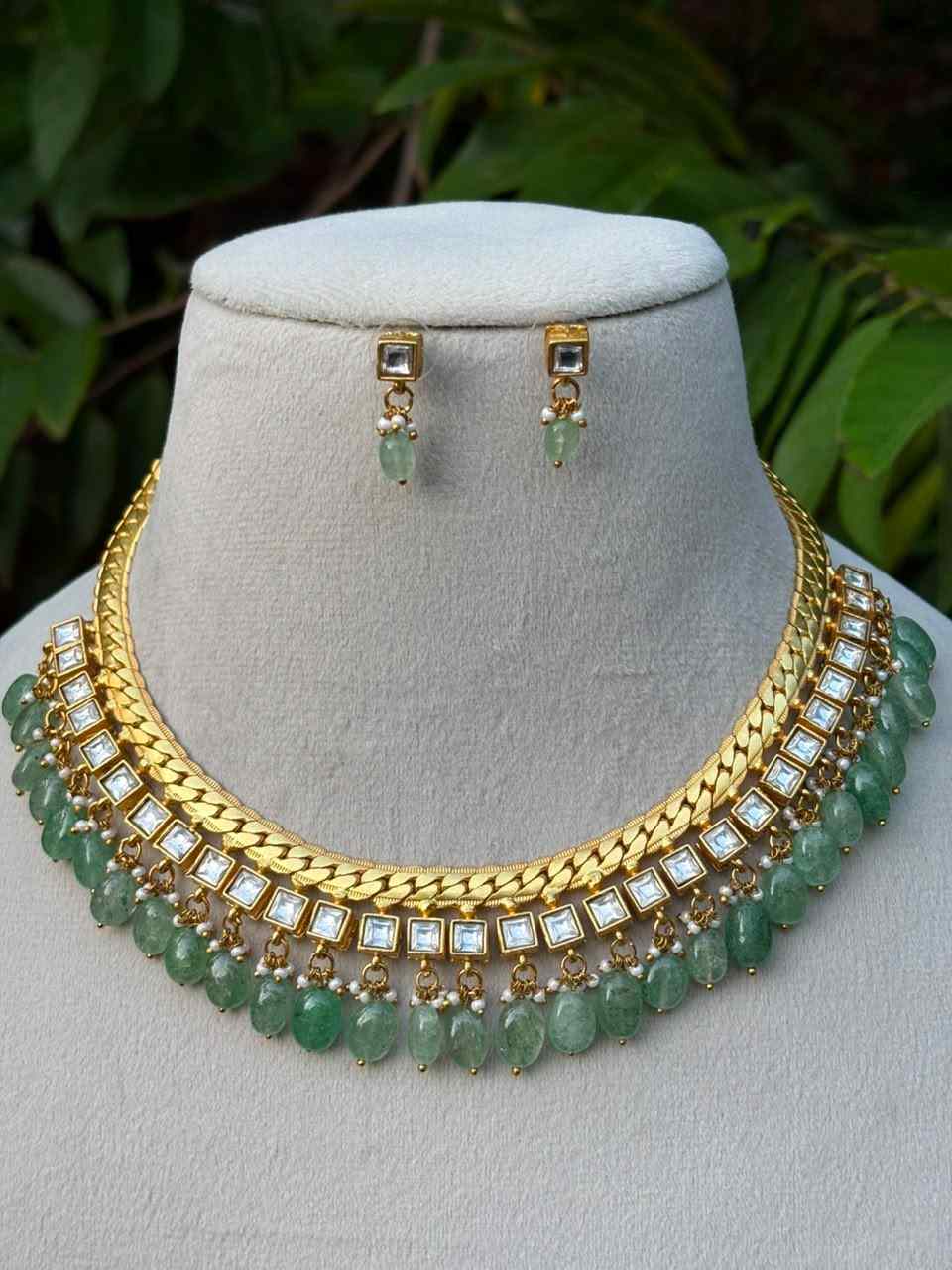 N0022 Premium jelabi Kundan Stone Necklace
