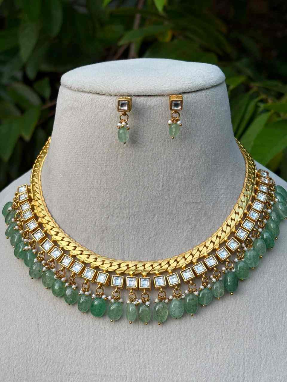 N0022 Premium jelabi Kundan Stone Necklace