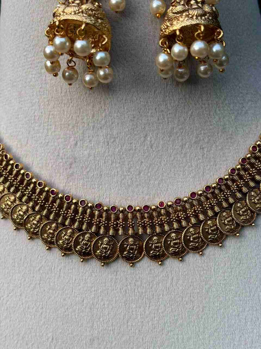 N0032 Premium Traditional Kasu coin necklace
