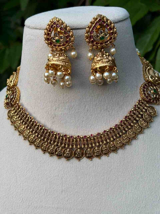 N0032 Premium Traditional Kasu coin necklace