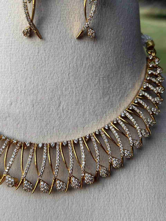 N0099 White Stone Necklace