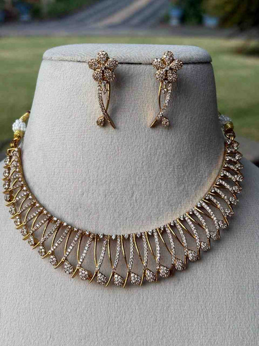 N0099 White Stone Necklace