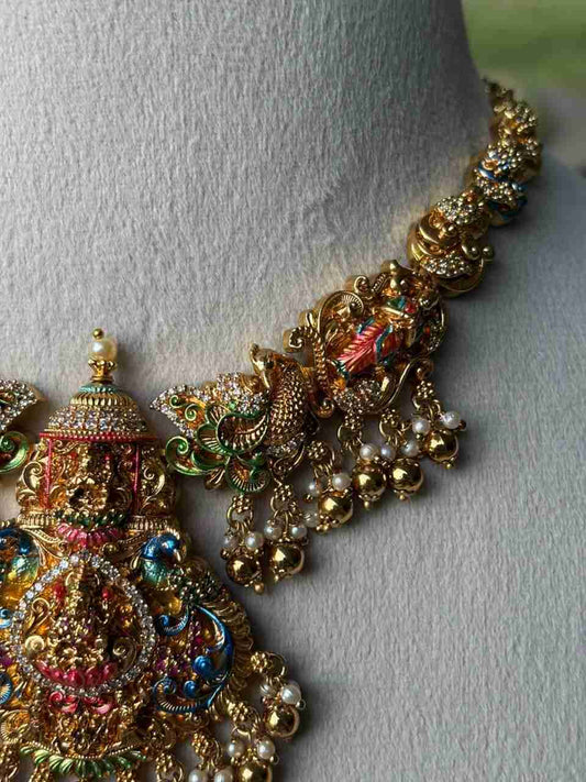 N0093 Enamel Hand Painted Meenakari necklace